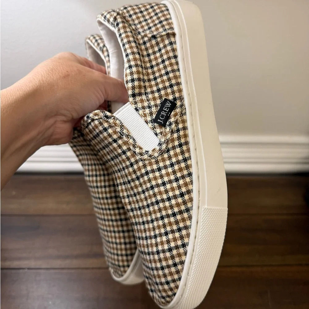 J. Crew Women’s Plaid slip-on sneakers Sz 7